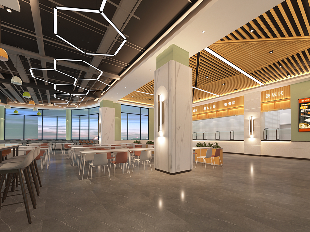 员工餐厅效果图